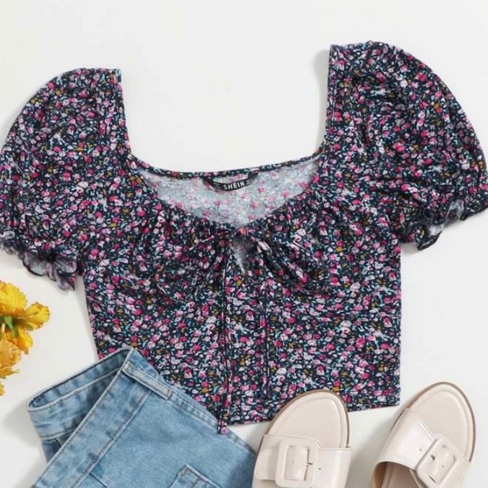 Floral crop top